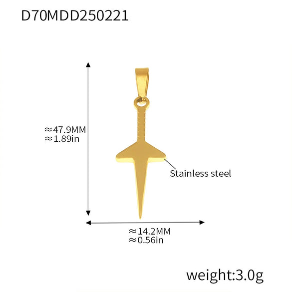 Wholesale Stainless Steel Geometric Diy Pendant Jewelry With 18K Gold Plating