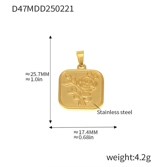 Wholesale Stainless Steel Geometric Diy Pendant Jewelry With 18K Gold Plating