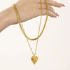 Wholesale Stainless Steel Geometric Double Clavicle Necklace Jewelry Electroplated With 18K Gold For Women Light Luxury Style