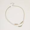 Wholesale Stainless Steel Geometric Double Layer Stacked Ball Necklace With Snake Bone Chain And Electroplating Design For Women
