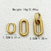 Wholesale Stainless Steel Geometric Double Ring Earrings 14K Gold Plated