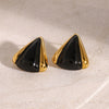 Wholesale Stainless Steel Geometric Drop Oil Triangle Earrings With Electroplating And Original Design For Women