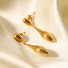 Wholesale Stainless Steel Geometric Drop Shape Electroplated Women's Earrings