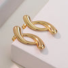 Wholesale Stainless Steel Geometric Drop Shape Line Earrings For Women Electroplated Minimalist Style