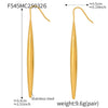 Wholesale Stainless Steel Geometric Drop Shape Tassel Long Earrings With Electroplating For Women Light Luxury Style Colorpreserving