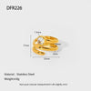 Wholesale Stainless Steel Geometric Drop Shape Zirconia Ring 18K Gold Plated For Women