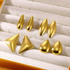 Wholesale Stainless Steel Geometric Drop Triangle Earrings Retro Simple Fashion Electroplated For Women