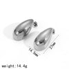 Wholesale Stainless Steel Geometric Dropshaped Electroplated Earrings For Women