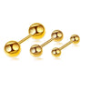 Wholesale Stainless Steel Geometric Dumbbell Double Ball Electroplated Earrings For Men And Women