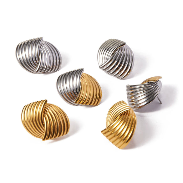 Wholesale Stainless Steel Geometric Earrings Electroplated For Women