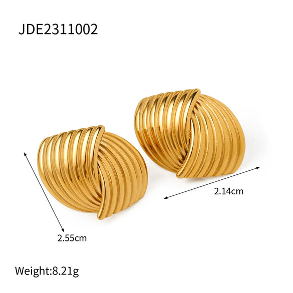 Wholesale Stainless Steel Geometric Earrings Electroplated For Women
