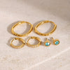Wholesale Stainless Steel Geometric Earrings Electroplated For Women