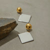 Wholesale Stainless Steel Geometric Earrings Electroplated Light Luxury Design For Women