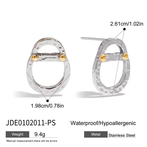 Wholesale Stainless Steel Geometric Earrings Electroplated Light Luxury Highend Women's Jewelry