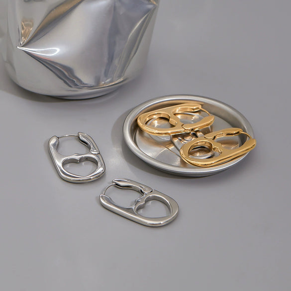 Wholesale Stainless Steel Geometric Earrings Electroplated Light Luxury Highend Women's Jewelry