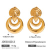 Wholesale Stainless Steel Geometric Earrings For Women With Electroplating Design