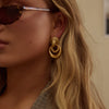Wholesale Stainless Steel Geometric Earrings For Women With Electroplating Design