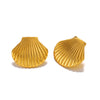 Wholesale Stainless Steel Geometric Earrings 18K Gold Plated Hip Hop Style