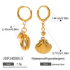 Wholesale Stainless Steel Geometric Earrings Light Luxury Highend Electroplating Jewelry For Women