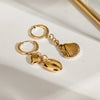 Wholesale Stainless Steel Geometric Earrings Light Luxury Highend Electroplating Jewelry For Women
