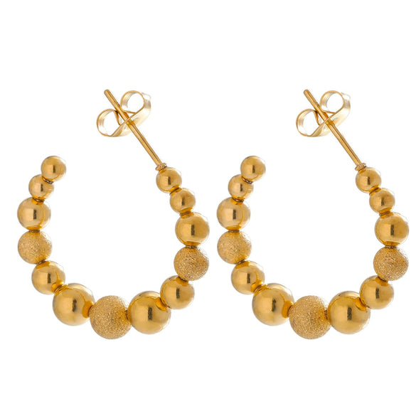 Wholesale Stainless Steel Geometric Earrings With Electroplating Drop Shaped And Wave Patterns For Women