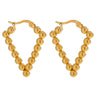 Wholesale Stainless Steel Geometric Earrings With Electroplating Drop Shaped And Wave Patterns For Women
