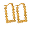 Wholesale Stainless Steel Geometric Earrings With Electroplating Drop Shaped And Wave Patterns For Women
