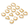 Wholesale Stainless Steel Geometric Earrings With Electroplating Drop Shaped And Wave Patterns For Women