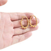 Wholesale Stainless Steel Geometric Earrings With Electroplating Drop Shaped And Wave Patterns For Women