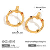 Wholesale Stainless Steel Geometric Earrings With Electroplating For Women Light Luxury And Niche Design
