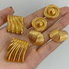 Wholesale Stainless Steel Geometric Earrings With Electroplating For Women