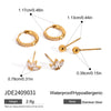 Wholesale Stainless Steel Geometric Earrings With Electroplating For Women