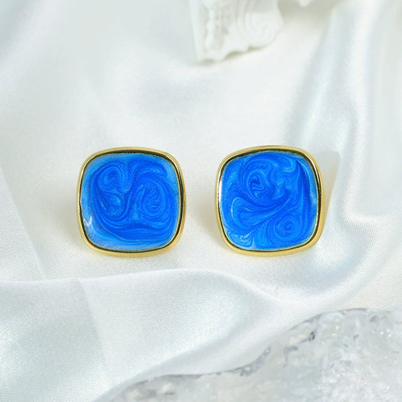 Wholesale Stainless Steel Geometric Earrings With Electroplating For Women