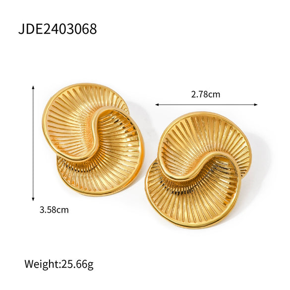 Wholesale Stainless Steel Geometric Earrings With Electroplating For Women
