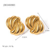 Wholesale Stainless Steel Geometric Earrings With Electroplating For Women