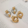 Wholesale Stainless Steel Geometric Earrings With Electroplating Light Luxury And Design Sense For Women