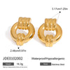 Wholesale Stainless Steel Geometric Earrings With Electroplating Light Luxury And Design Sense For Women