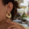 Wholesale Stainless Steel Geometric Earrings With Electroplating Light Luxury High End Jewelry For Women