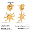 Wholesale Stainless Steel Geometric Earrings With Electroplating Light Luxury Minimalist Design For Women