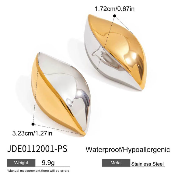 Wholesale Stainless Steel Geometric Earrings With Electroplating Process For Women