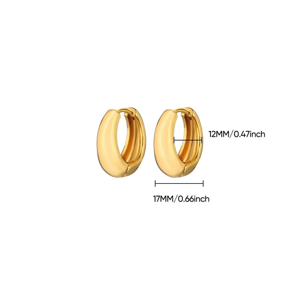 Wholesale Stainless Steel Geometric Earrings With Electroplating Unisex Minimalist Design