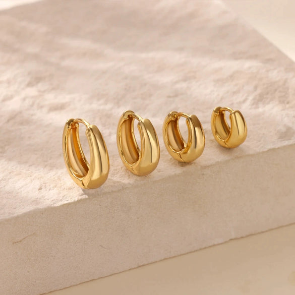 Wholesale Stainless Steel Geometric Earrings With Electroplating Unisex Minimalist Design