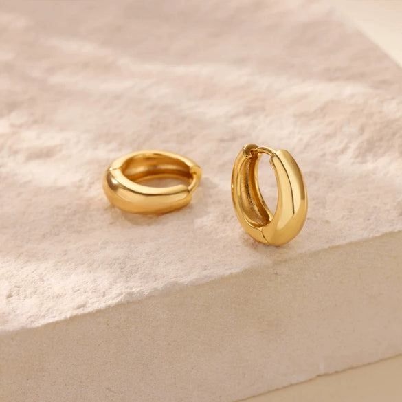 Wholesale Stainless Steel Geometric Earrings With Electroplating Unisex Minimalist Design
