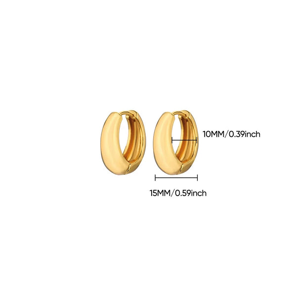 Wholesale Stainless Steel Geometric Earrings With Electroplating Unisex Minimalist Design