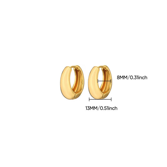 Wholesale Stainless Steel Geometric Earrings With Electroplating Unisex Minimalist Design
