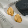 Wholesale Stainless Steel Geometric Earrings With 18K Gold Electroplating Simple Smooth Original Design For Women