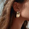 Wholesale Stainless Steel Geometric Earrings With 18K Gold Electroplating Simple Smooth Original Design For Women
