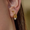 Wholesale Stainless Steel Geometric Earrings With Zircon Electroplated For Women Light Luxury High End Non Fading