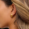 Wholesale Stainless Steel Geometric Earrings With Zircon Electroplated For Women Light Luxury High End Non Fading