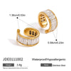 Wholesale Stainless Steel Geometric Earrings With Zircon Electroplated For Women Light Luxury High End Non Fading